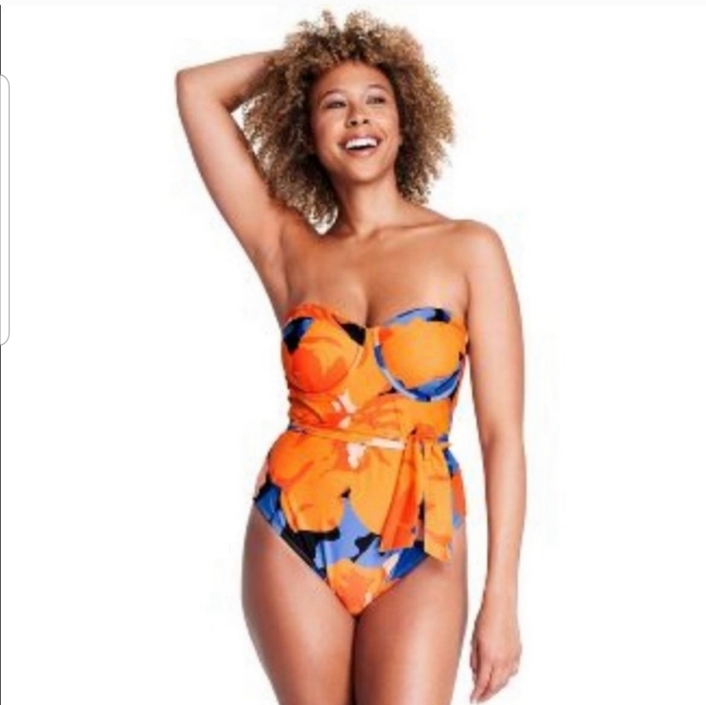 Tabitha Brown for Target Floral Print Underwire One Piece Bathing Suit
